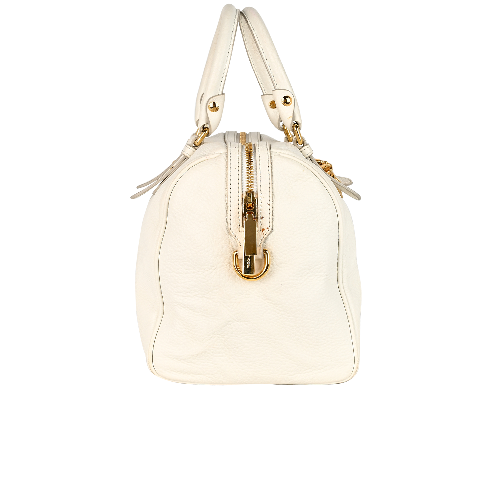 Palazzo Duffle Bag, &pound;495, Handbags, White, Leather, Side view